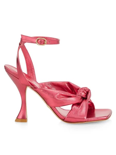 Кожаные сандалии с узлом Playa Stuart Weitzman, розовый