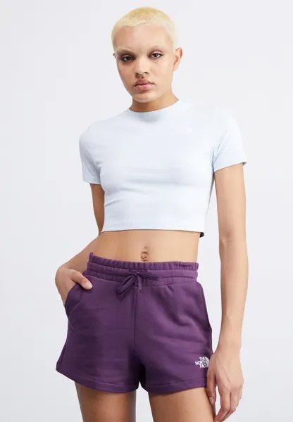 Футболка с принтом CROP TEE The North Face, цвет barely blue