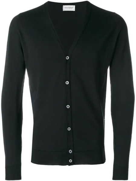 John Smedley кардиган с V-образным вырезом, черный