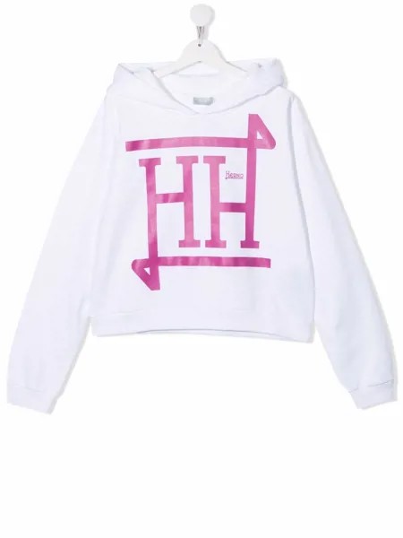 Herno Kids TEEN logo-print hoodie