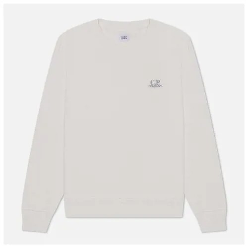 Мужская толстовка C.P. Company Cotton Fleece Logo Garment Dyed белый, Размер L