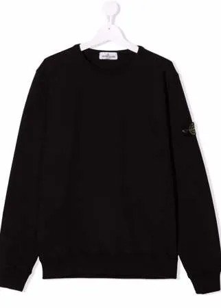 Stone Island Junior толстовка с нашивкой-логотипом