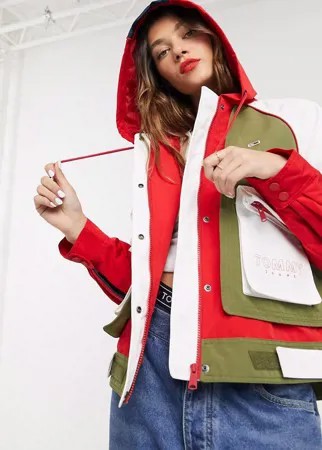 Куртка в стиле колор блок с карманами Tommy Jeans-Мульти