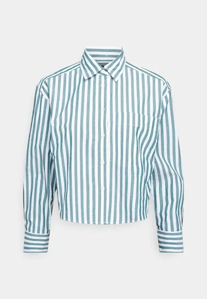 Блуза на пуговицах Banana Republic, зеленый