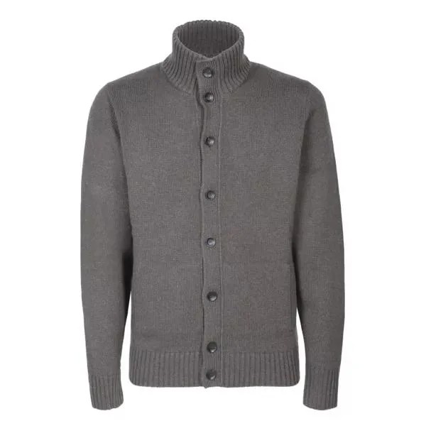 Кардиган high neck cardigan Zanone, серый