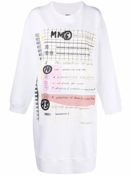 MM6 Maison Margiela graphic-print midi T-shirt dress