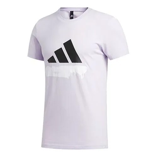 Футболка спортивная стильные с коротким рукавом Adidas, фиолетовый