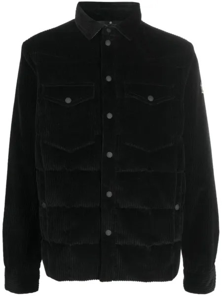 Moncler Grenoble куртка-рубашка Gelt с нашивкой-логотипом, черный
