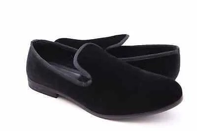 Мужские модельные туфли без шнуровки The Lapel Project, черные бархатные лоферы для выпускного вечера и свадьбы