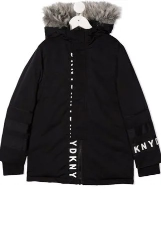 Dkny Kids пальто с логотипом
