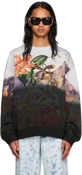 Черный свитшот с принтом Dries Van Noten