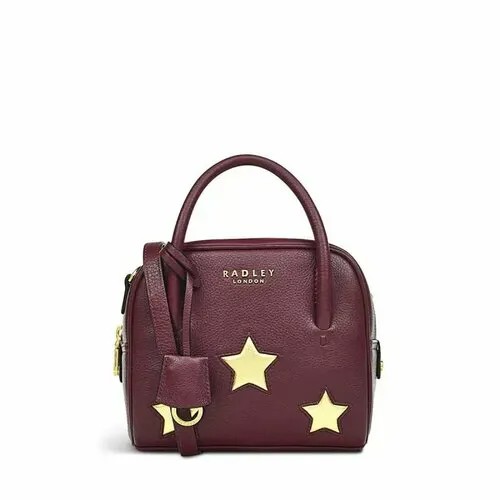 Сумка хобо Radley, фактура зернистая, красный