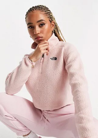 Розовый укороченный топ из флиса и шерпы The North Face – эксклюзивно для ASOS-Розовый цвет