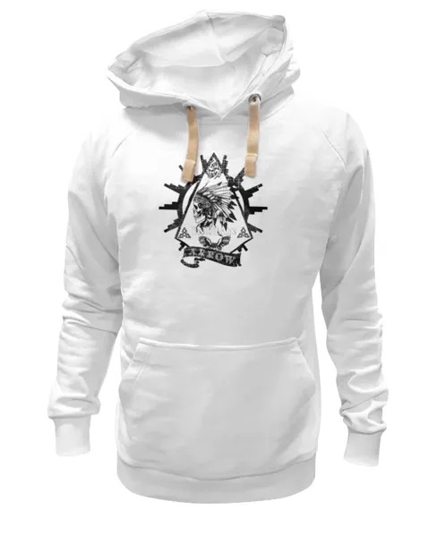 Худи Printio Indian arrow белое 2XL