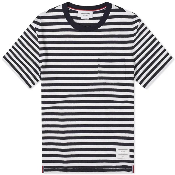 Футболка Thom Browne Pocket Stripe, темно-синий