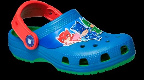 Обувь Crocs для малышей — сабо с нашивками PJ Masks, слипоны для мальчиков и девочек