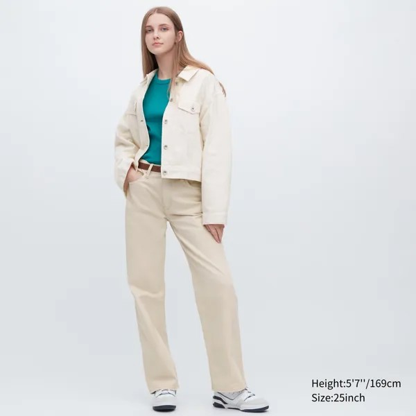 Джинсы женские UNIQLO 454350COL30 бежевые 27/31 (доставка из-за рубежа)