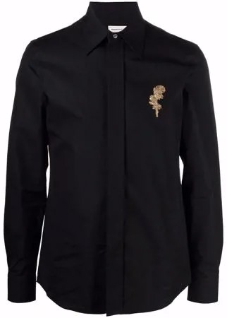 Alexander McQueen рубашка с вышивкой
