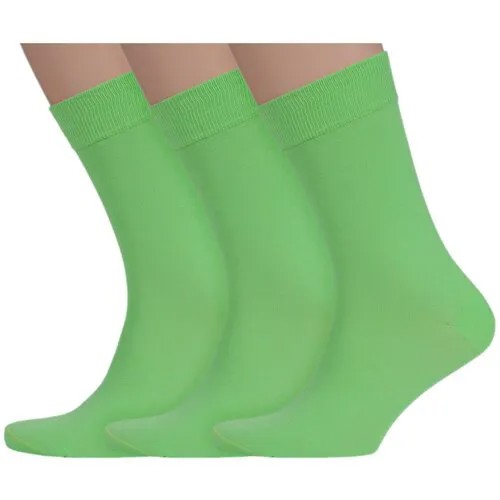 Носки LorenzLine, 3 пары, размер 25 (39-40), зеленый
