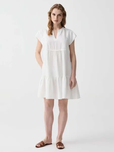 Короткое платье с воланом Ovs, цвет optical white
