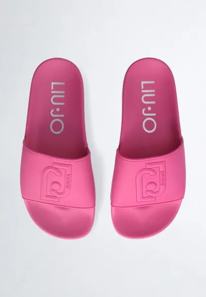 Пляжные тапочки и босоножки With Maxi Logo LIU JO, неоновый розовый