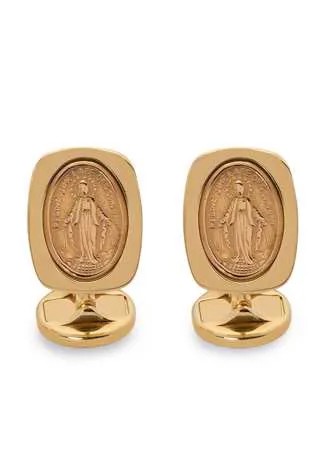 Dolce & Gabbana запонки Devotion из желтого и красного золота с рубинами