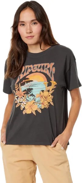 Свободная футболка с короткими рукавами Flora Desto Rip Curl, цвет Washed Black