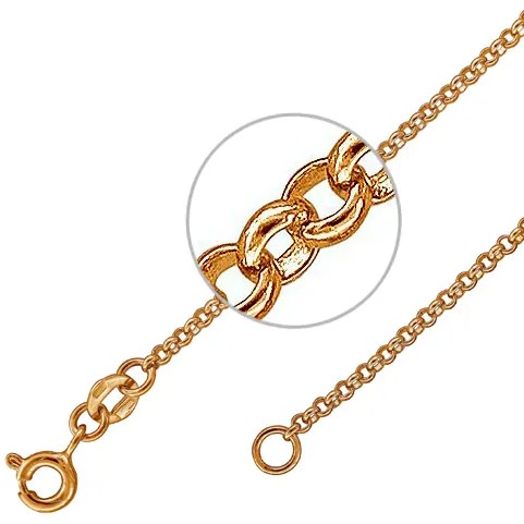 Цепочка женская Эстет 01Ц0108260 красное золото 585 пробы 50 см