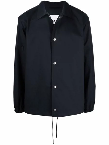 Jil Sander logo-print shirt jacket