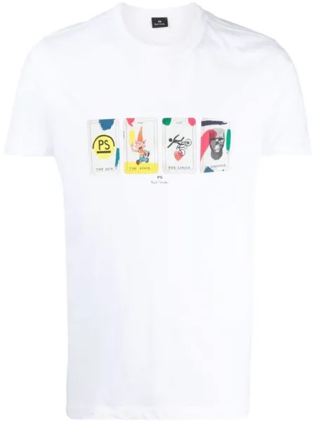 PS Paul Smith футболка Tarot Cards с графичным принтом, белый