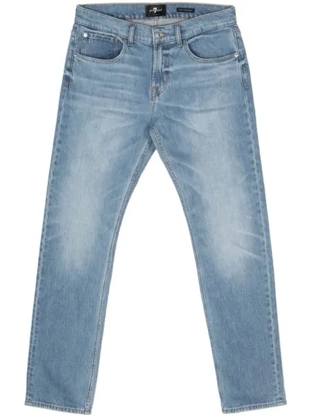 7 For All Mankind прямые джинсы средней посадки, синий