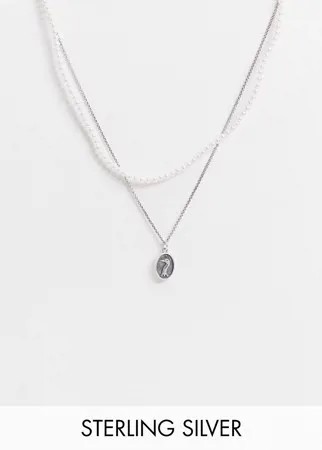 Ярусное ожерелье из стерлингового серебра Serge DeNimes-Серебристый