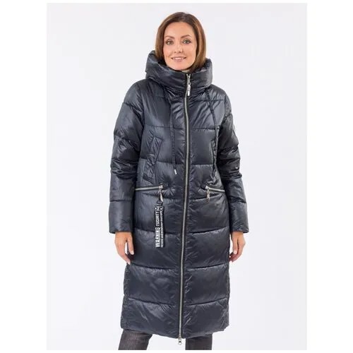 Куртка  NortFolk зимняя, удлиненная, силуэт прямой, подкладка, несъемный капюшон, манжеты, капюшон, карманы, внутренний карман, влагоотводящая, ветрозащитная, размер 50, черный
