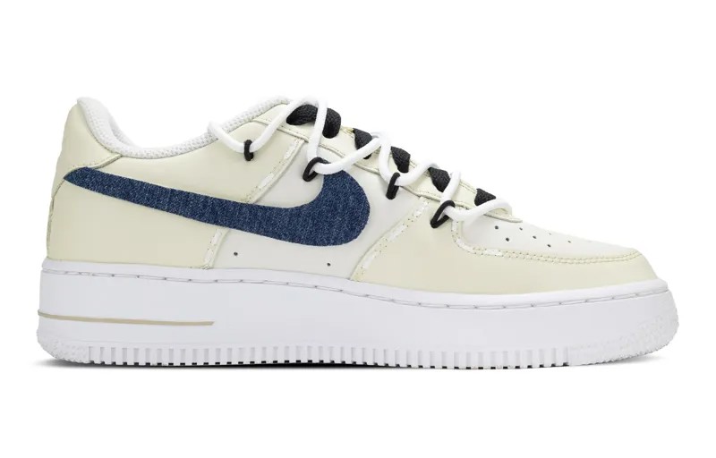 Кроссовки Nike Air Force 1 Skateboarding Shoes Women's Low-top Yellow/blue, желтый