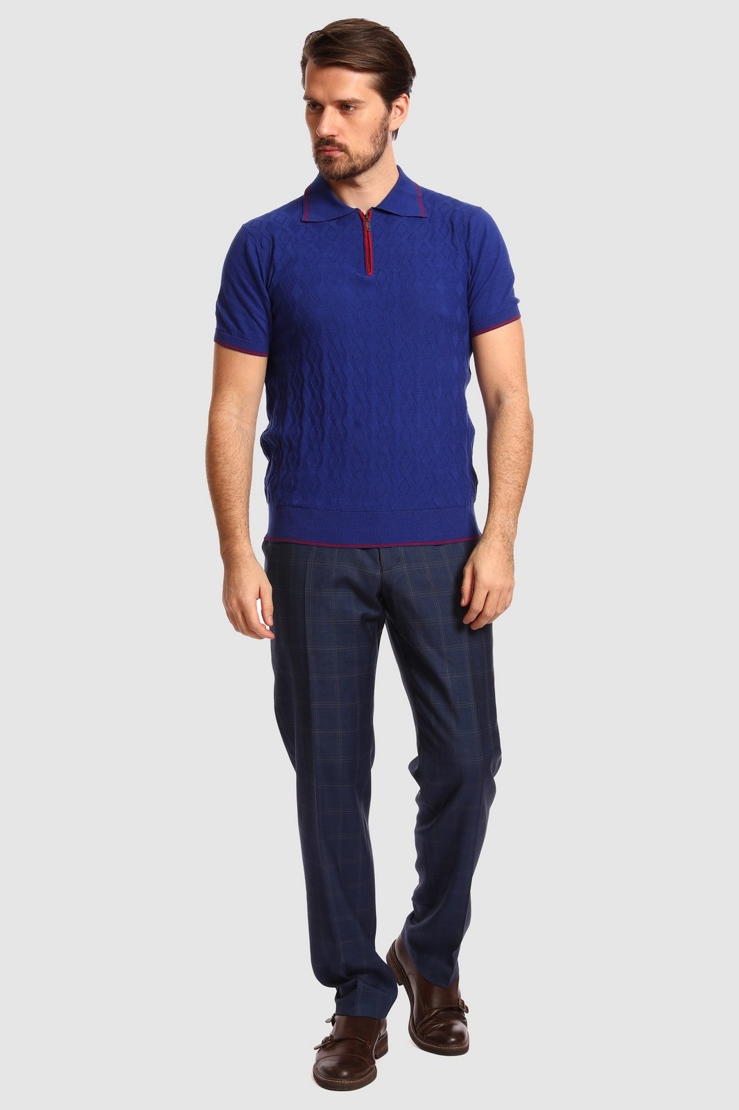 Футболка-поло мужская 20S-PZBL13SS-T/92 Kanzler синяя XS