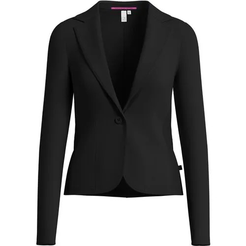 Пиджак Q/S by s.Oliver, средней длины, силуэт прилегающий, размер 42 (XL), черный, серый
