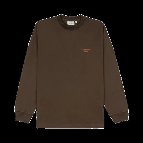 Футболка Carhartt WIP Long-Sleeve Paisley 'Buckeye', коричневый