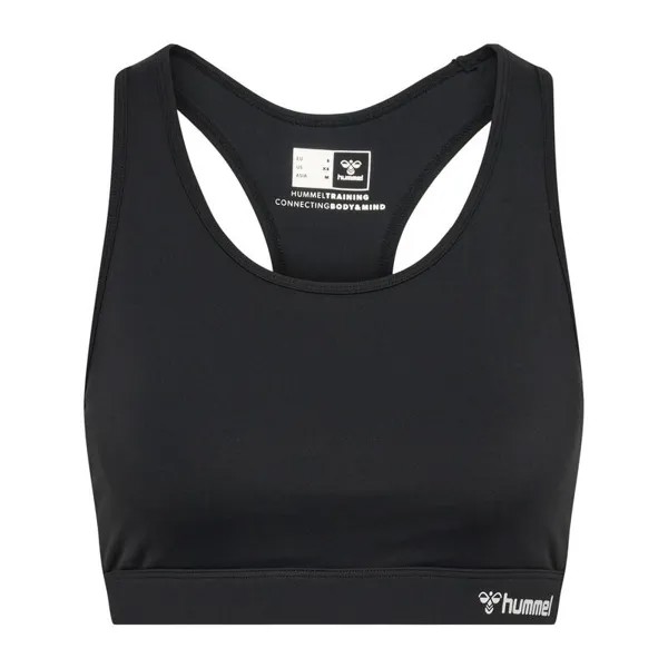 Hmlmt Active Sports Bra женский спортивный бюстгальтер для занятий йогой с технологией Beecool HUMMEL, цвет schwarz