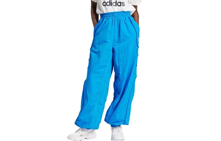 Трикотажные спортивные штаны женские синие Adidas Originals