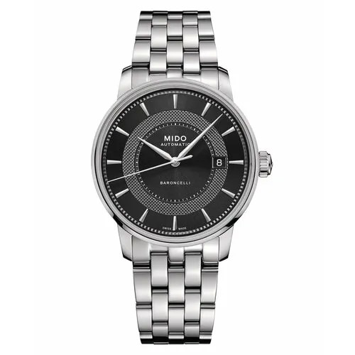 Наручные часы Mido Baroncelli, серебряный, черный