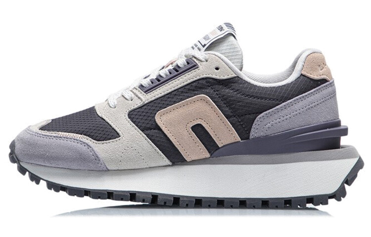 LINING CF Lifestyle Shoes Women's Low-top Deep Purple Gray / White Sand Gray / Gull Purple Gray
