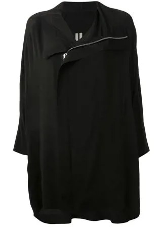 Rick Owens куртка асимметричного кроя с драпировкой