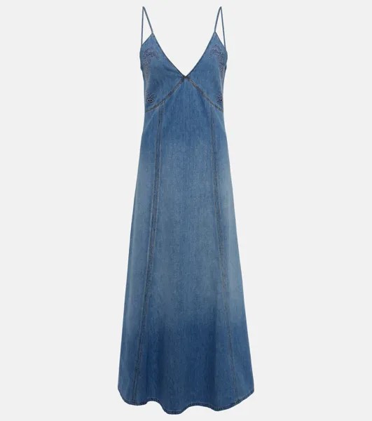Джинсовое платье макси Chloé, синий