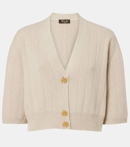 Кашемировый кардиган Cervatto Loro Piana, цвет ivory lace mel-nutme