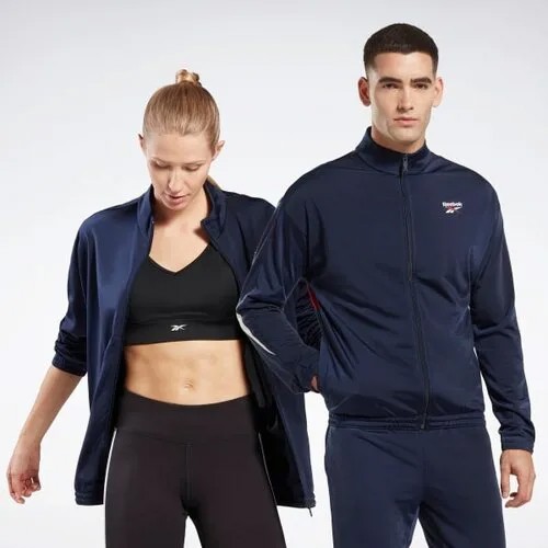 Олимпийка Reebok RI VECTOR KNIT TRACKTOP, размер XXL, , синий