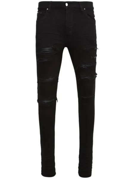 AMIRI джинсы скинни Thrasher с прорезями, черный