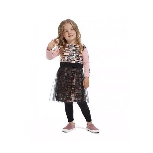 Платье детское Lucky Child МИ-МИ-МИШКИ цветное (арт. 69-64) 30 (110-116)