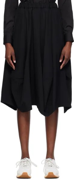 Черная юбка-миди со вставками Comme Des Garcons, цвет Black