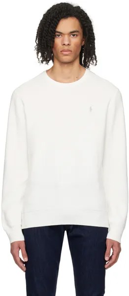 Белоснежный фактурный свитер Polo Ralph Lauren