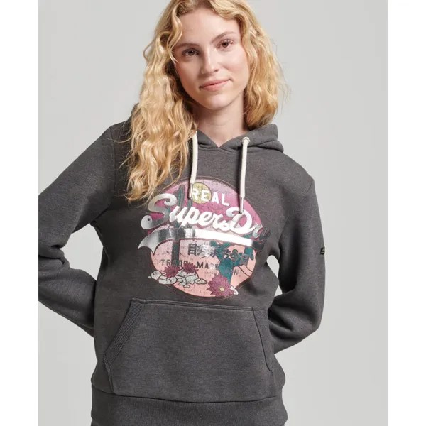 Худи Superdry Vintage Vl Narrative, черный